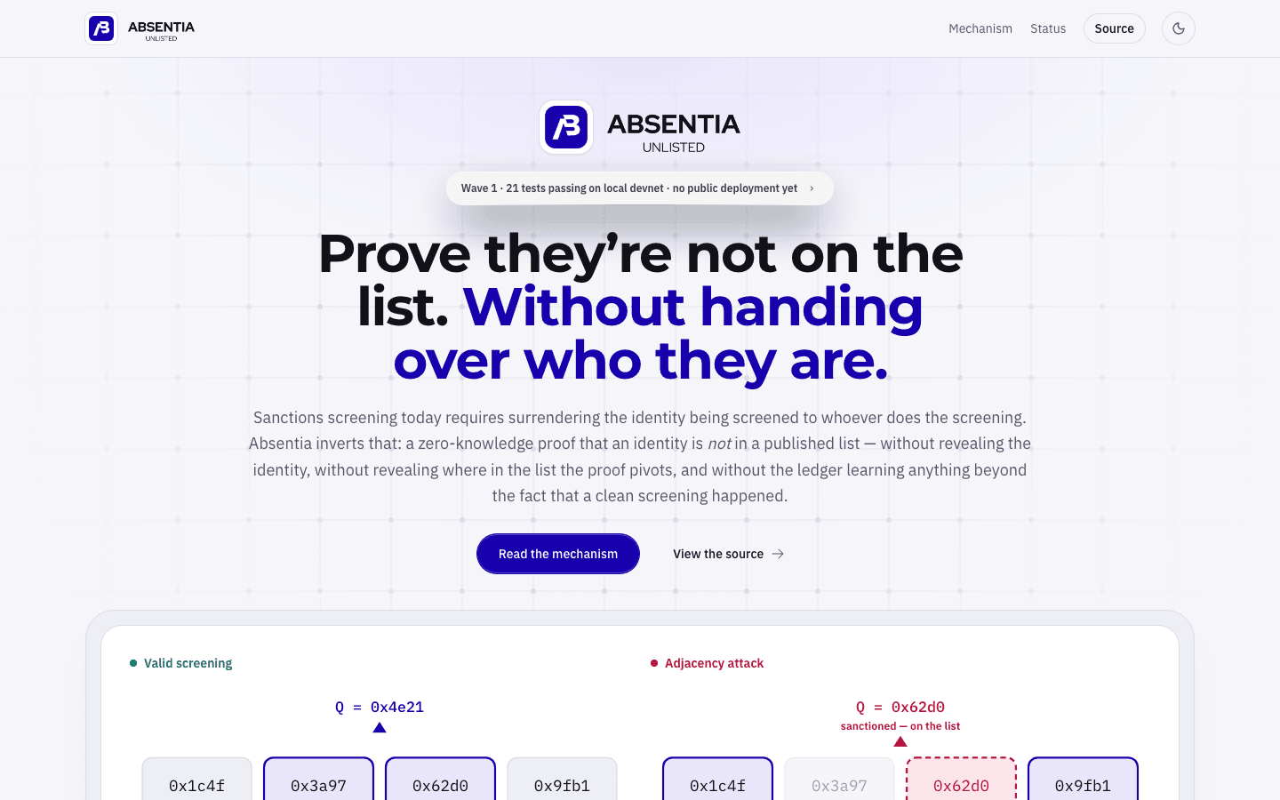 Absentia website